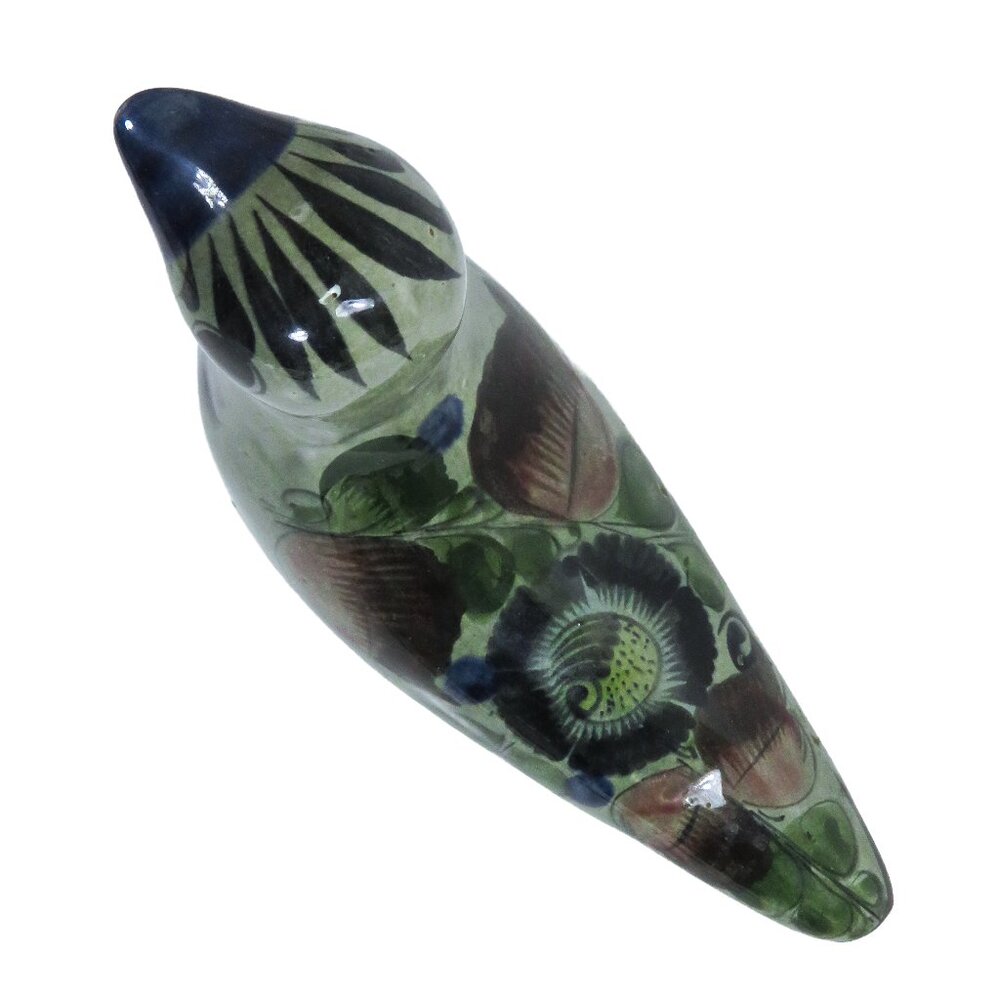 Vintage Mexican Folk Art Handmade Pottery Bird Dove Large 8" Long 5" Tall MEXICO